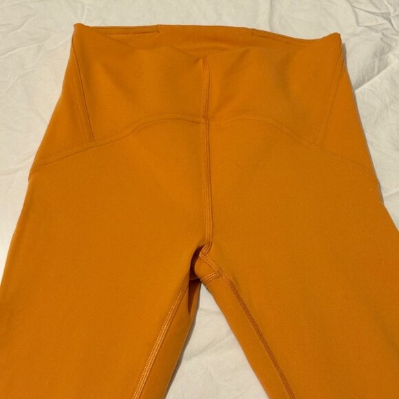 NWOT Lululemon InStill High-Rise Orange Tights 25" SmoothCover™ Yoga Leggings 4 - Picture 3 of 11
